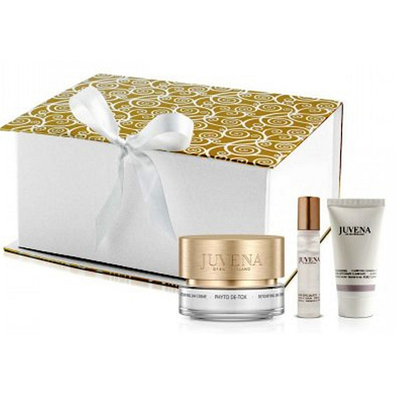 Juvena Phyto de-Tox Detoxifying 24h day cream 50 ml + Skin Nova SC serum 10 ml + Pure Cleansing Foam make-up foam 30 ml, cosmetic set