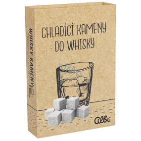 Albi Whisky Cooling Stones, 9 cooling stones and a velvet pouch for storage