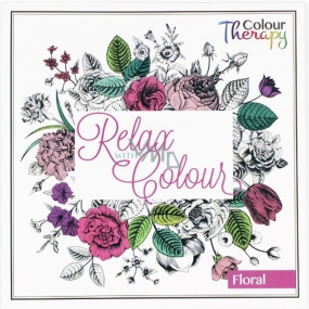 Albi Anti-stress relaxation coloring book Flowers 21 cm × 21 cm