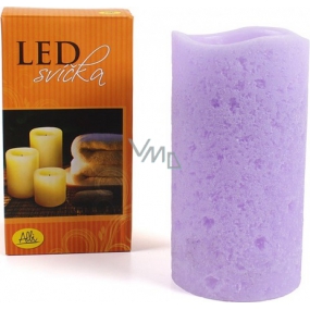Albi Led candle ripple medium purple