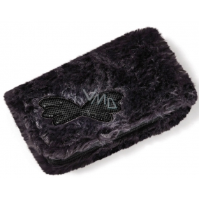 Nici Plush wallet 16x9,5 cm - black