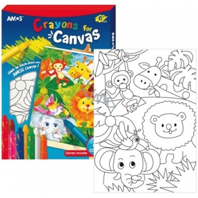 Amos Frame with ZOO canvas + edges 8 colors 28 x 20 cm + gift