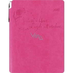 Albi Diary 2018 weekly with ballpoint dandelion pink 14.5 cm x 11 cm
