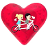 Nekupto Magnet Heart pink, round 4 cm