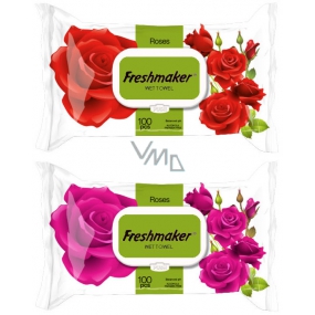 Freshmaker Roses wet cosmetic wipes 100 pieces