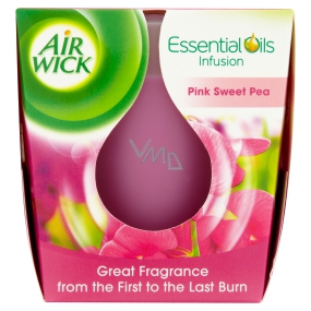 Air Wick Essential Oils Infusion Pink Sweet Pea scented candle in glass 105 g