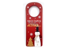 Nekupto Christmas wooden decoration tag Do not disturb waiting for Jesus 22.5 x 8.7 cm