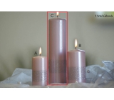 Lima Ribbon candle light pink cylinder 60 x 220 mm 1 piece