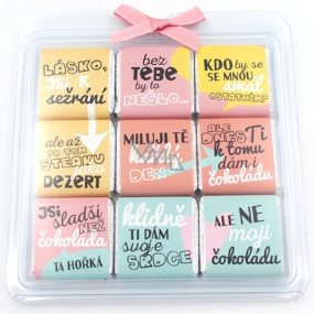 Nekupto Chocolate Puzzle Valentine's Day Text 9 x 5 g, 11 x 11.5 x 0.7 cm