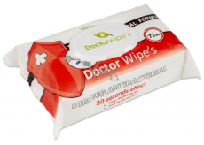 Doctor Wipes Antibacterial containing chlorexidine wet antibacterial wipes with clip of 72 pieces