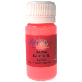 Art e Miss Glow-in-the-dark textile dye for light materials 74 Neon red 40 g