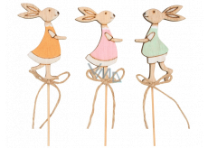Bunny wooden recess 8 cm + skewers of different colors 1 piece