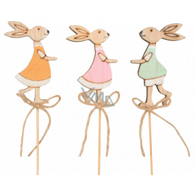 Bunny wooden recess 8 cm + skewers of different colors 1 piece