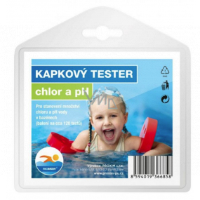 Probazen Drop Tester to find out how to adjust water in swimming pools - pH and Chlorine 120 tests