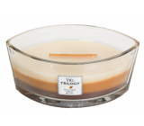 WoodWick Trilogy Cafe Sweets - Scented Candle with Wooden Wide Wick and Lid Boat 453 g