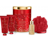 Grace Cole Decadence shower gel 100 ml + body lotion 100 ml + bath foam 50 ml + washcloth + tin can, cosmetic set