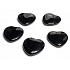 Obsidian black Hmatka, healing gemstone in the shape of a heart natural stone 3 cm 1 piece, stone of salvation