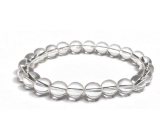 Crystal clear bracelet elastic natural stone, bead 8 mm / 16 - 17 cm, stone stones