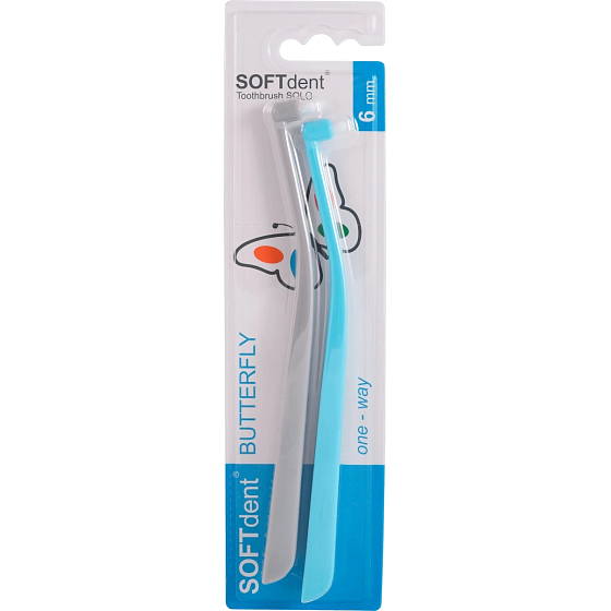 Soft Dent Butterfly single-bond toothbrush 6 mm 2 pieces