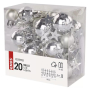 Emos Christmas garland with silver balls and stars 1,9 m, 20 LEDs, warm white