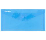 Donau transparent blue envelope with button DL, PP 220 x 110 mm 1 piece