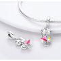 Sterling silver 925 Sisters Forever, Best Friends 2in1 family bracelet pendant