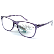 Berkeley Reading dioptric glasses +2,5 plastic purple, side frames purple black stripes 1 piece MC2223