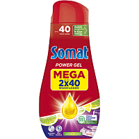 Somat All in 1 Lemon & Lime Dishwasher Gel. 2× 720 ml, 80 doses