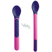 Mam Feeding Spoons & Cover 2 phase feeding spoon with protective cover 6+ months Pink 1 set