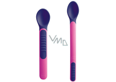 Mam Feeding Spoons & Cover 2 phase feeding spoon with protective cover 6+ months Pink 1 set