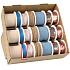 Ditipo Fabric Christmas ribbon Blue string 5 m x 2 mm