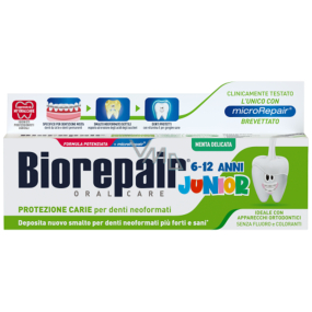 Biorepair Junior Menthol flavoured toothpaste for children 6-12 years 75 ml