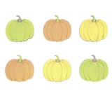 Wooden pumpkins with adhesive 3.5 cm 6 pieces