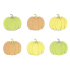 Wooden pumpkins with adhesive 3.5 cm 6 pieces