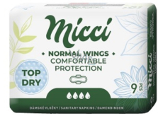 Micci Normal Wings Top Dry intimate pads with wings 9 pieces