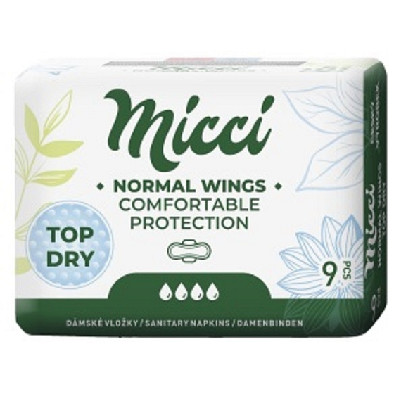 Micci Normal Wings Top Dry panty liners with wings 9 pieces