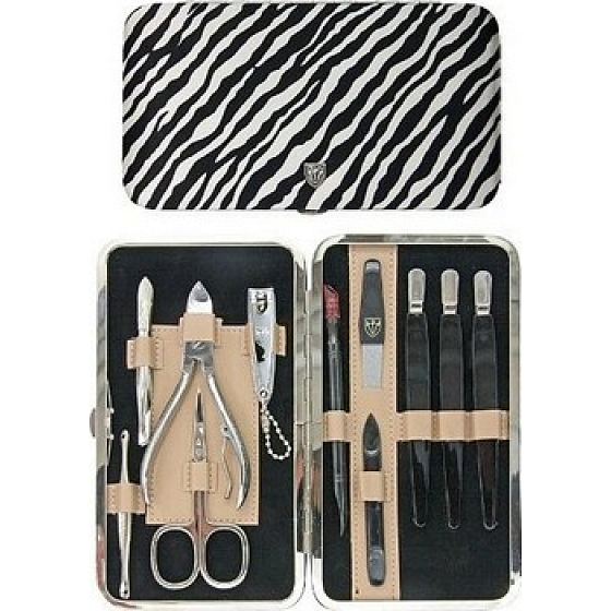Kellermann 3 Swords Luxury manicure 11 piece Fashion Materials in current fashion material Zebra 56210 FN