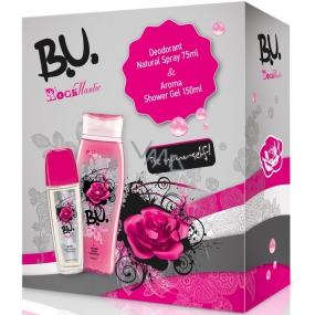 BU Rockmantic perfumed deodorant glass 75 ml + shower gel 250 ml, gift set for women