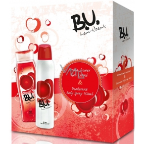 BU Heartbeat deodorant spray 150 ml + shower gel 250 ml, gift set for women