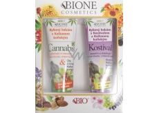Bione Cosmetics Comfrey & Chestnut Herbal Balsam 300 ml + Cannabis Herbal Balsam with Horse Chestnut 300 ml, cosmetic set