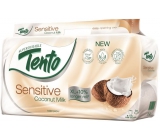 Tento Sensitive Coconut Milk s kokosovým mlékem parfémovaný toaletní papír 3vrstvý 8 rolí