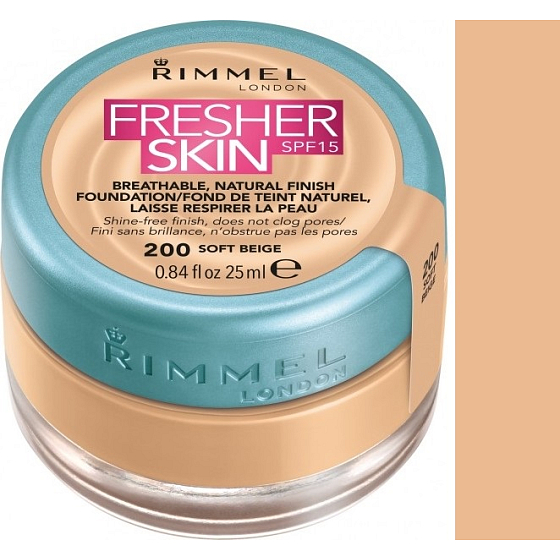 Rimmel London Fresher Foundation Foundation 200 Soft Beige 25 ml