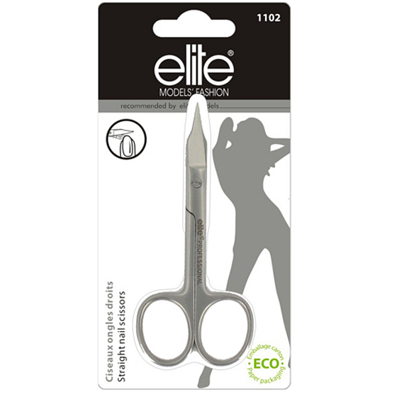 Elite Models Nail scissors pointed straight 10 cm