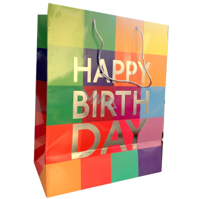 BSB Luxury paper gift bag 26 x 33,5 x 13,5 cm Happy Birthday