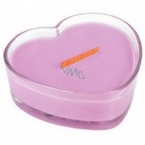 WoodWick Fresh Flowers - Fresh flowers pure linen scented candle with wooden wide wick and glass heart lid 323 g