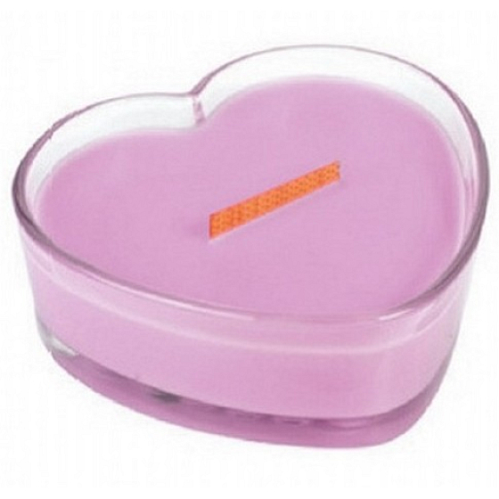 WoodWick Fresh Flowers - Fresh flowers pure linen scented candle with wooden wide wick and glass heart lid 323 g