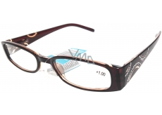 Glasses diop.plast. + 1 brown side with stones MC2154