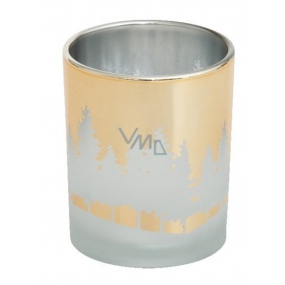 Yankee Candle Winterscape candlestick on a votive golden candle