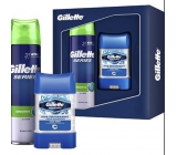 Gillette Clear antiperspirant deodorant gel 70 ml + Sensitive shaving gel 200 ml, cosmetic set for men
