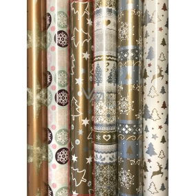 Zöllner Gift wrapping paper 70 x 150 cm Christmas Copper white trees and stars
